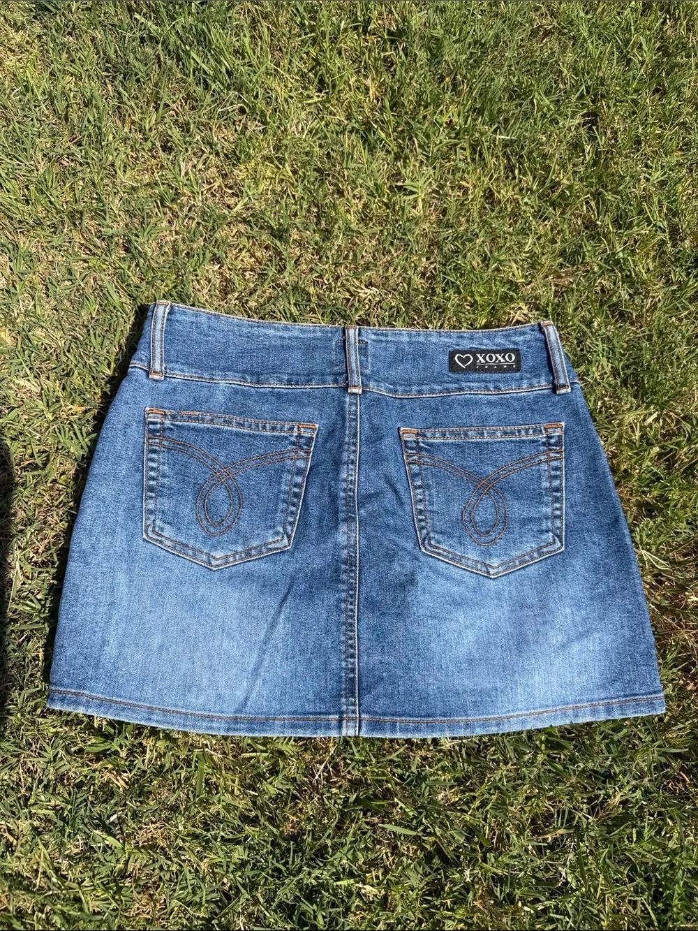 Vintage XOXO Classic Blue Denim Mini Skirt
